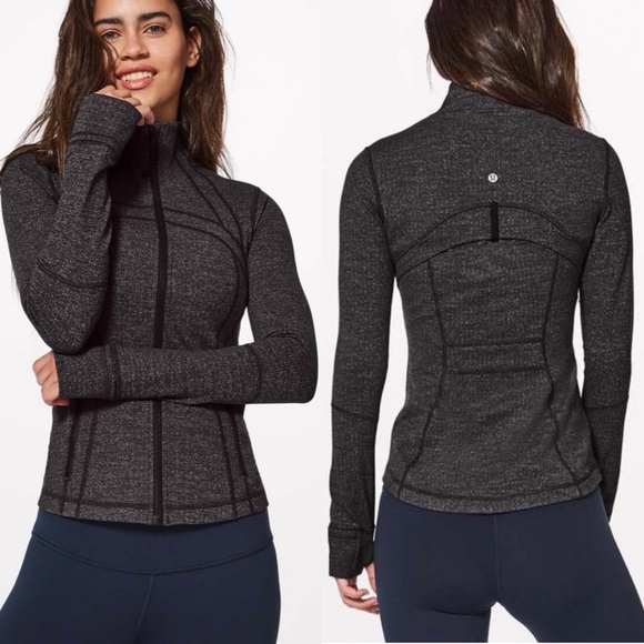lululemon athletica Jackets & Blazers - LULULEMON Define Jacket Luon Variegated Knit Heathered Black Gray Herringbone 10